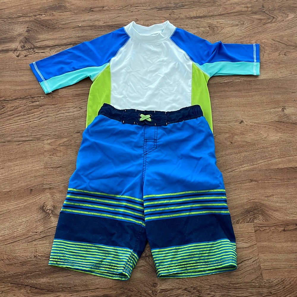 Cat & Jack Rash Guard and Swim Trunks